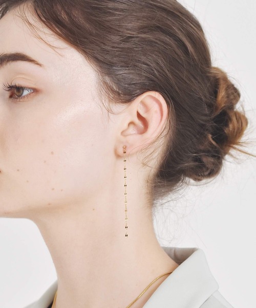 LHME(エルエイチエムイー)の「LHME チェーンピアス/ペタル/サージカルステンレス316L(金属アレルギー対応)(ピアス(両耳用)・レディース・ゴールド/シルバー・ONE SIZE)」の19枚目の写真