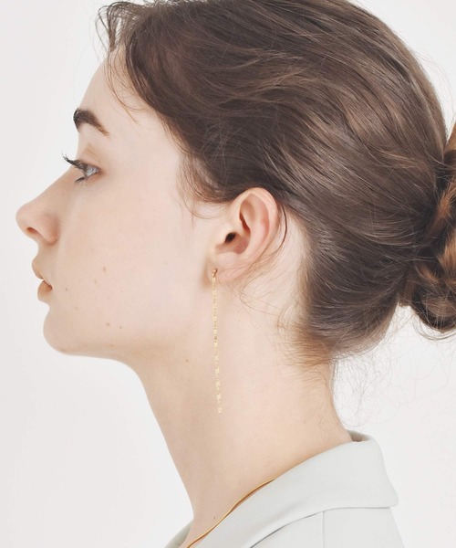 LHME(エルエイチエムイー)の「LHME チェーンピアス/ペタル/サージカルステンレス316L(金属アレルギー対応)(ピアス(両耳用)・レディース・ゴールド/シルバー・ONE SIZE)」の20枚目の写真