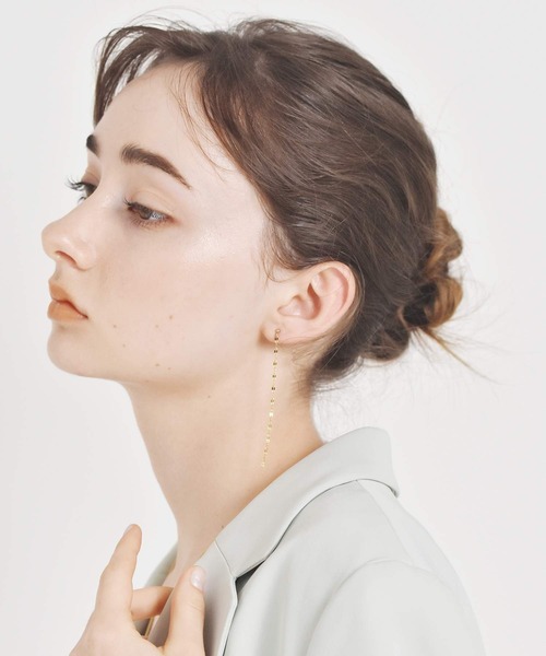 LHME(エルエイチエムイー)の「LHME チェーンピアス/ペタル/サージカルステンレス316L(金属アレルギー対応)(ピアス(両耳用)・レディース・ゴールド/シルバー・ONE SIZE)」の18枚目の写真