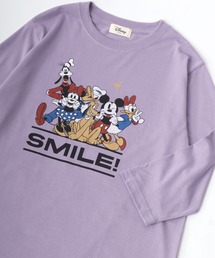 Disney（ディズニー）の「Disney/ディズニー ミッキー くまのプーさん プリント7分袖Tシャツ（Tシャツ/カットソー）」