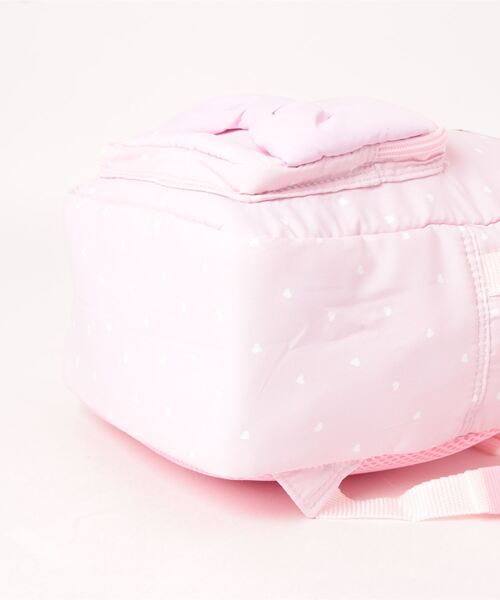 Kids Foret(キッズフォーレ)の「撥水加工リボン付きハート柄リュック(バックパック/リュック・キッズ・ラベンダー/ライトピンク・M/L)」の4枚目の写真