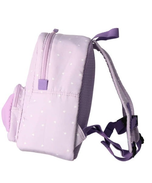 Kids Foret(キッズフォーレ)の「撥水加工リボン付きハート柄リュック(バックパック/リュック・キッズ・ラベンダー/ライトピンク・M/L)」の10枚目の写真