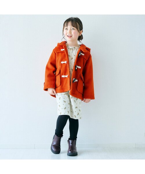 apres les cours（アプレレクール）の「【ユニセックス】ダッフルコート（ダッフルコート・キッズ・キャメル/アイボリー/サックスブルー/オレンジ・80/130/110/90/120/100/140）」の5枚目の写真