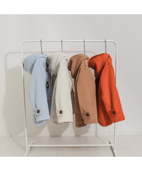 apres les cours（アプレレクール）の「【ユニセックス】ダッフルコート（ダッフルコート・キッズ・キャメル/アイボリー/サックスブルー/オレンジ・80/130/110/90/120/100/140）」の10枚目の写真