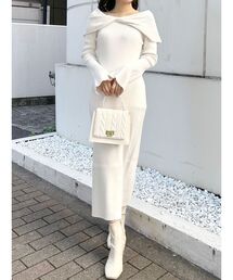 MERCURYDUO | 2WAYツイストニットワンピース(ワンピース)