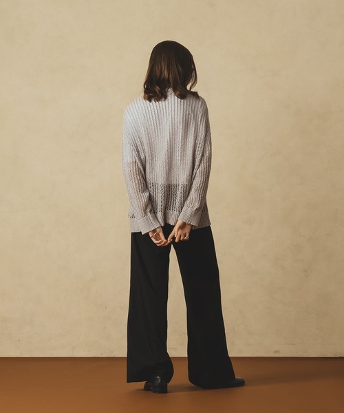 selle glant（セレグランテ）の「TAPE YARN PILLOVER MESH KNIT / テープヤーンプルオーバーメッシュニット（ニット/セーター・メンズ・ブラック/グレー/オフホワイト・MEDIUM/LARGE）」の12枚目の写真
