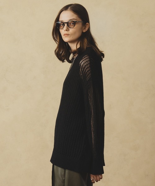 selle glant（セレグランテ）の「TAPE YARN PILLOVER MESH KNIT / テープヤーンプルオーバーメッシュニット（ニット/セーター・メンズ・ブラック/グレー/オフホワイト・MEDIUM/LARGE）」の18枚目の写真