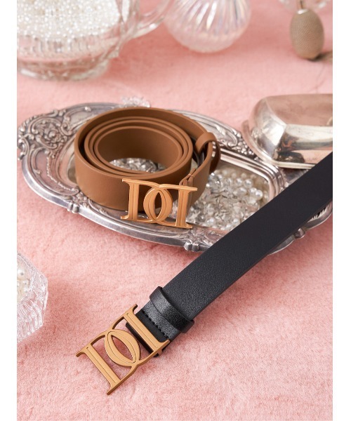 Darich（ダーリッチ）の「ゴールドDDバックルレザーベルト（ベルト・レディース・ブラウン/ブラック・FREE）」の3枚目の写真