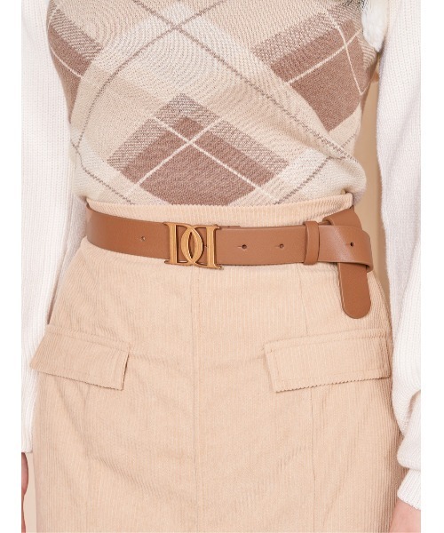 Darich（ダーリッチ）の「ゴールドDDバックルレザーベルト（ベルト・レディース・ブラウン/ブラック・FREE）」の11枚目の写真