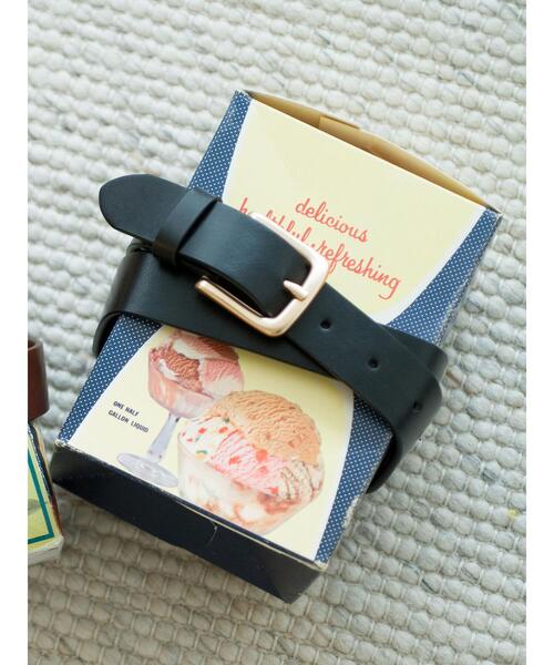 Te chichi TERRASSE（テチチテラス）の「マットゴールドバックル太ベルト（ベルト・レディース・オフホワイト/ブラウン/ブラック・F）」の3枚目の写真