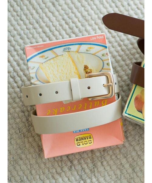 Te chichi TERRASSE（テチチテラス）の「マットゴールドバックル太ベルト（ベルト・レディース・オフホワイト/ブラウン/ブラック・F）」の4枚目の写真