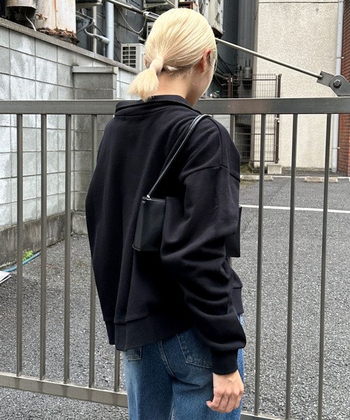 ALAND（エーランド）の「【UNISEX】ALAND／circlehalfジップ（ウラケ） 2973761（スウェット・レディース・ライトグレー/グリーン/ベージュ/ブラック・SMALL/MEDIUM）」の18枚目の写真