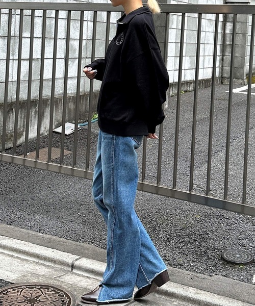 ALAND(エーランド)の「【UNISEX】ALAND/circlehalfジップ(ウラケ) 2973761(スウェット・レディース・ライトグレー/グリーン/ベージュ/ブラック・SMALL/MEDIUM)」の14枚目の写真