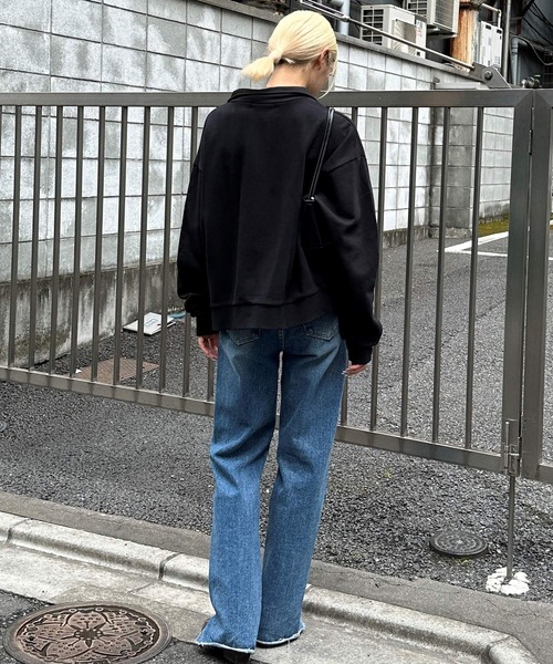 ALAND（エーランド）の「【UNISEX】ALAND／circlehalfジップ（ウラケ） 2973761（スウェット・レディース・ライトグレー/グリーン/ベージュ/ブラック・SMALL/MEDIUM）」の15枚目の写真