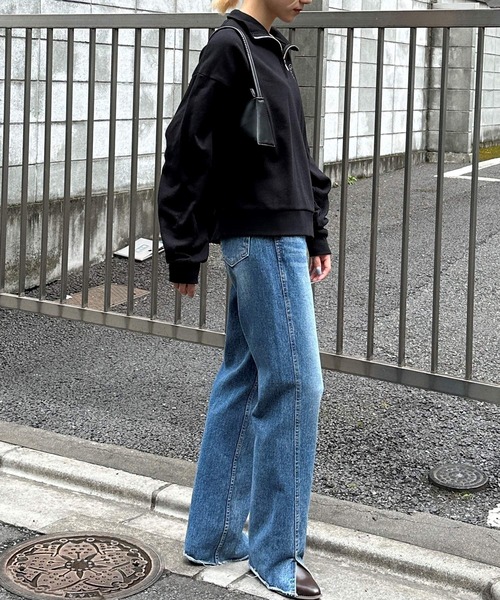 ALAND(エーランド)の「【UNISEX】ALAND/circlehalfジップ(ウラケ) 2973761(スウェット・レディース・ライトグレー/グリーン/ベージュ/ブラック・SMALL/MEDIUM)」の16枚目の写真