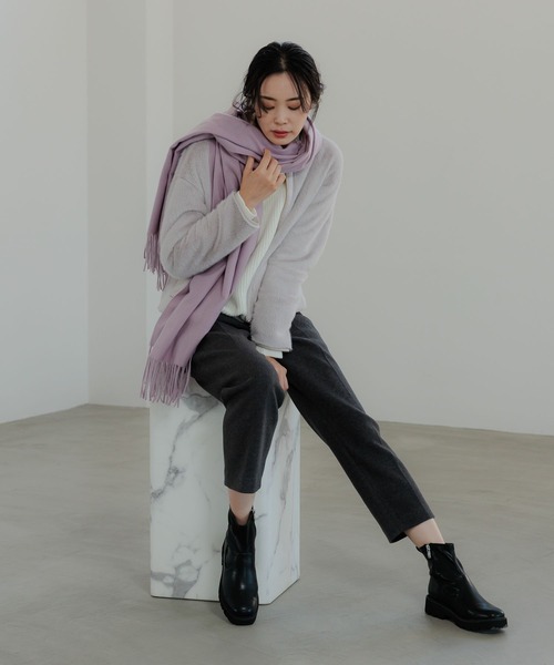 Elura(エルーラ)の「ウールライクテーパードパンツ(その他パンツ・レディース・ライトグレー/チャコールグレー/グリーン・MEDIUM/LARGE/X-LARGE/SMALL)」の8枚目の写真