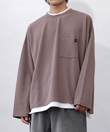【MinoriTY】レイヤードビッグシルエットロンT 長袖Tシャツ カットソー メンズ クルーネック 秋服