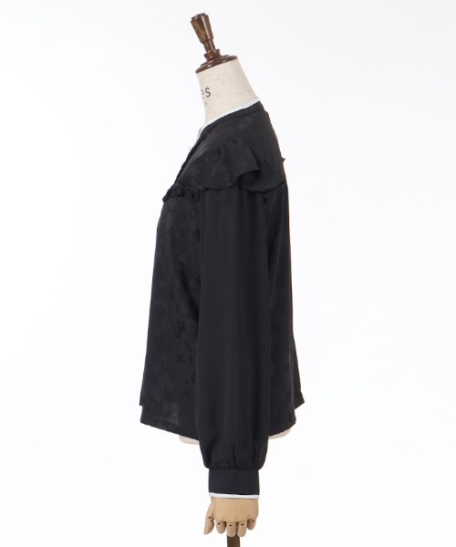 axes femme（アクシーズファム）の「チャイナ釦ＪＱブラウス（シャツ/ブラウス・レディース・パープル/ブラック/ホワイト・FREE）」の8枚目の写真