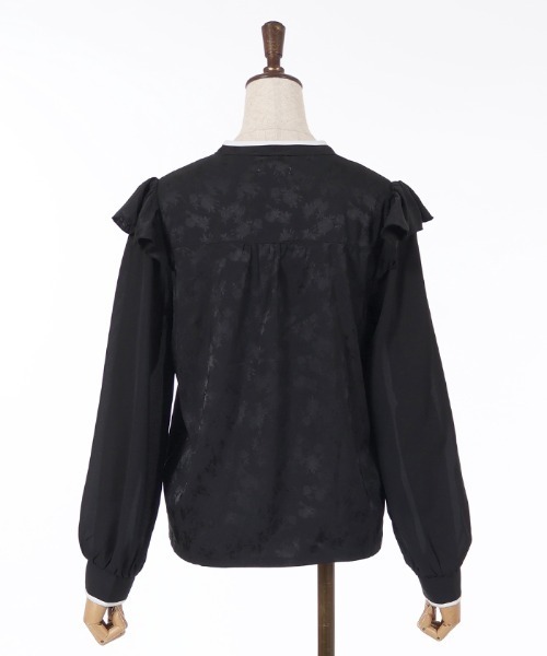 axes femme（アクシーズファム）の「チャイナ釦ＪＱブラウス（シャツ/ブラウス・レディース・パープル/ブラック/ホワイト・FREE）」の9枚目の写真