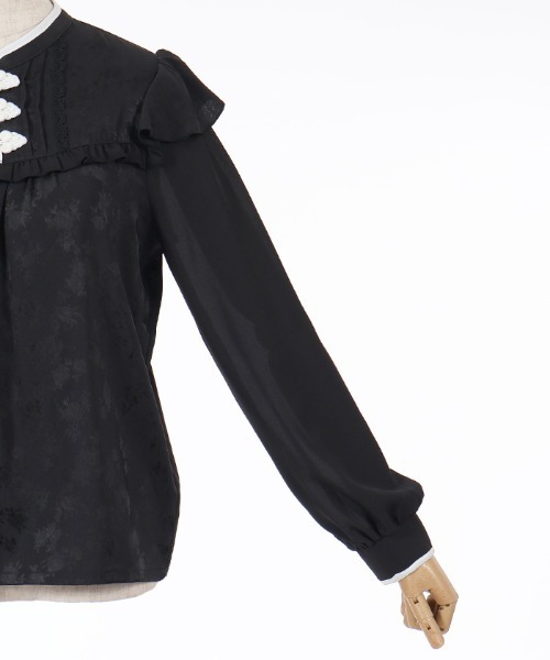 axes femme（アクシーズファム）の「チャイナ釦ＪＱブラウス（シャツ/ブラウス・レディース・パープル/ブラック/ホワイト・FREE）」の15枚目の写真