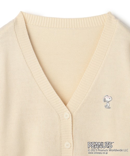 PEANUTS(ピーナッツ)の「【ピーナッツ/PEANUTS】スヌーピー刺繍カーディガン◆終了◆(カーディガン/ボレロ・レディース・ブラック/グリーン/アイボリー/ブルー・L/M/LL/3L)」の5枚目の写真