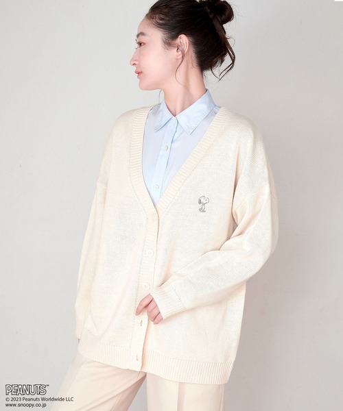 PEANUTS(ピーナッツ)の「【ピーナッツ/PEANUTS】スヌーピー刺繍カーディガン◆終了◆(カーディガン/ボレロ・レディース・ブラック/グリーン/アイボリー/ブルー・L/M/LL/3L)」の12枚目の写真