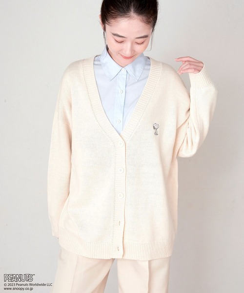 PEANUTS(ピーナッツ)の「【ピーナッツ/PEANUTS】スヌーピー刺繍カーディガン◆終了◆(カーディガン/ボレロ・レディース・ブラック/グリーン/アイボリー/ブルー・L/M/LL/3L)」の13枚目の写真