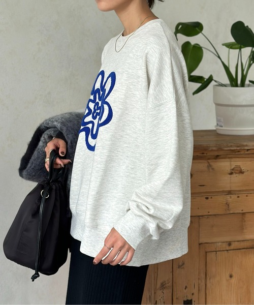 CPCM（シーピーシーエム）の「サガラ刺繍BIGスウェット（スウェット・レディース・オフホワイト/グレー/ブラック/グリーン/ダークグレー/ライトグレー/ネイビー/ブルー系その他・MEDIUM/LARGE）」の17枚目の写真