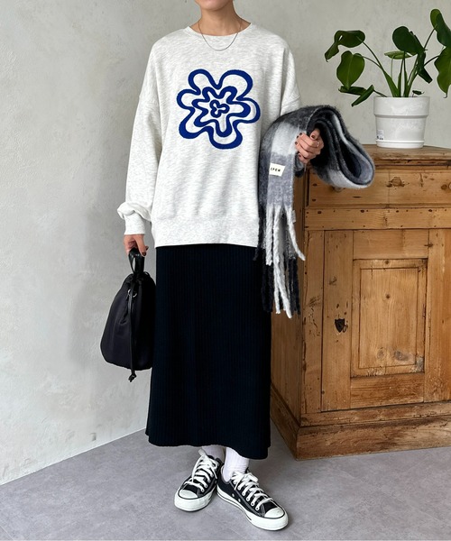 CPCM（シーピーシーエム）の「サガラ刺繍BIGスウェット（スウェット・レディース・オフホワイト/グレー/ブラック/グリーン/ダークグレー/ライトグレー/ネイビー/ブルー系その他・MEDIUM/LARGE）」の18枚目の写真