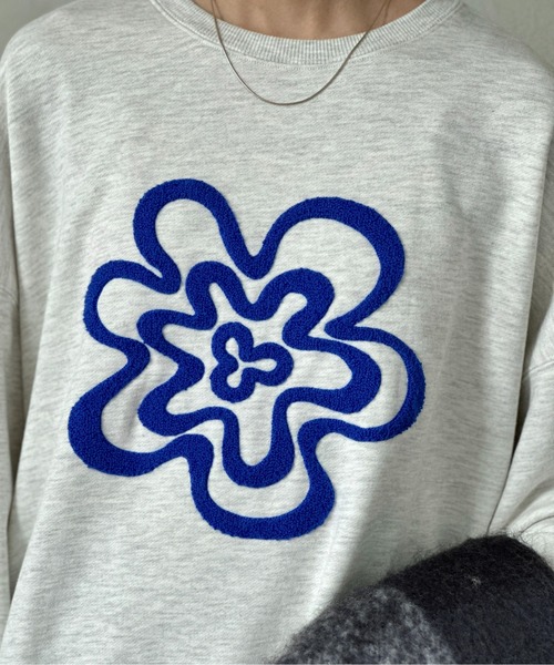 CPCM（シーピーシーエム）の「サガラ刺繍BIGスウェット（スウェット・レディース・オフホワイト/グレー/ブラック/グリーン/ダークグレー/ライトグレー/ネイビー/ブルー系その他・MEDIUM/LARGE）」の19枚目の写真