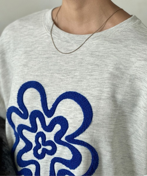 CPCM（シーピーシーエム）の「サガラ刺繍BIGスウェット（スウェット・レディース・オフホワイト/グレー/ブラック/グリーン/ダークグレー/ライトグレー/ネイビー/ブルー系その他・MEDIUM/LARGE）」の20枚目の写真