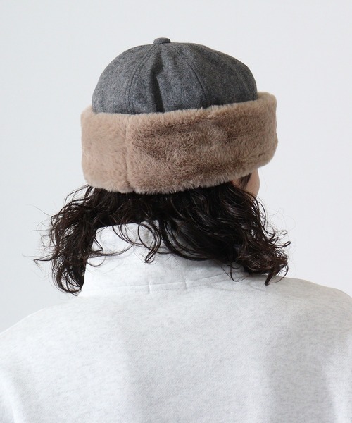 Fabulous（ファビュラス）の「fabulous メルトンファーワッチ（ニットキャップ/ビーニー・メンズ・ブラック/ベージュ/グレー・FREE）」の11枚目の写真