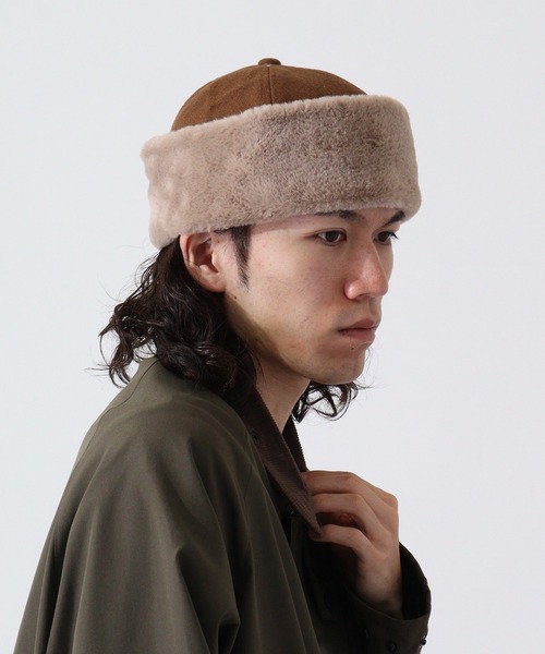 Fabulous（ファビュラス）の「fabulous メルトンファーワッチ（ニットキャップ/ビーニー・メンズ・ブラック/ベージュ/グレー・FREE）」の13枚目の写真