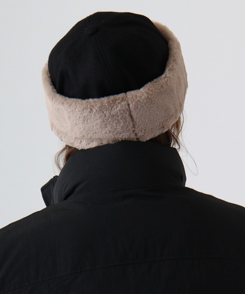 Fabulous（ファビュラス）の「fabulous メルトンファーワッチ（ニットキャップ/ビーニー・メンズ・ブラック/ベージュ/グレー・FREE）」の7枚目の写真