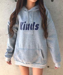 裏起毛Kindsプリントプルパーカー