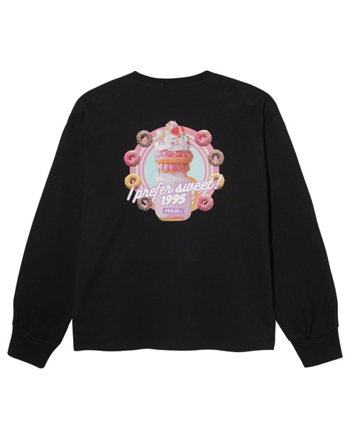 MILKFED.（ミルクフェド）の「POP DONUT  L/S TEE（Tシャツ/カットソー・レディース・ブラック/ライトピンク/オフホワイト・M/L）」の2枚目の写真