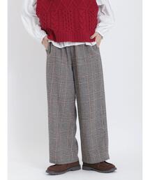 Samansa Mos2 | 【帯電防止】ウールライクゆるストレートパンツ(その他パンツ)