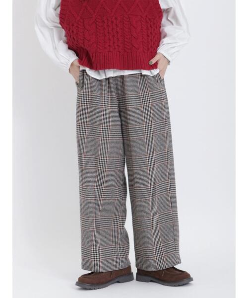 Samansa Mos2(サマンサ モスモス)の「【帯電防止】ウールライクゆるストレートパンツ(その他パンツ・レディース・ベージュ/グリーン/キナリ/チャコールグレー・F)」の3枚目の写真