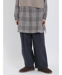 Samansa Mos2 | 【帯電防止】ウールライクゆるストレートパンツ(その他パンツ)