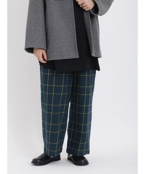 Samansa Mos2(サマンサ モスモス)の「【帯電防止】ウールライクゆるストレートパンツ(その他パンツ・レディース・ベージュ/グリーン/キナリ/チャコールグレー・F)」の4枚目の写真