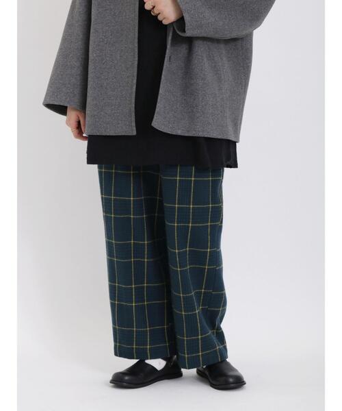 Samansa Mos2(サマンサ モスモス)の「【帯電防止】ウールライクゆるストレートパンツ(その他パンツ・レディース・ベージュ/グリーン/キナリ/チャコールグレー・F)」の6枚目の写真