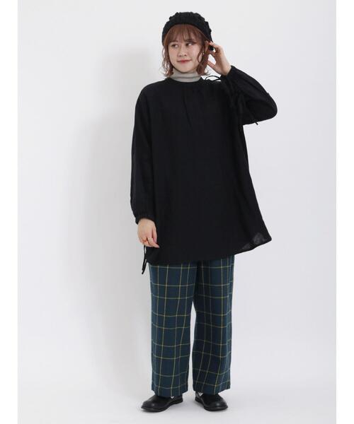 Samansa Mos2(サマンサ モスモス)の「【帯電防止】ウールライクゆるストレートパンツ(その他パンツ・レディース・ベージュ/グリーン/キナリ/チャコールグレー・F)」の7枚目の写真