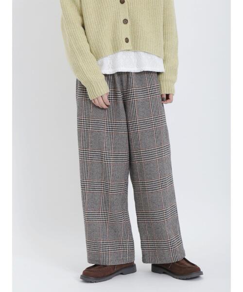 Samansa Mos2(サマンサ モスモス)の「【帯電防止】ウールライクゆるストレートパンツ(その他パンツ・レディース・ベージュ/グリーン/キナリ/チャコールグレー・F)」の9枚目の写真