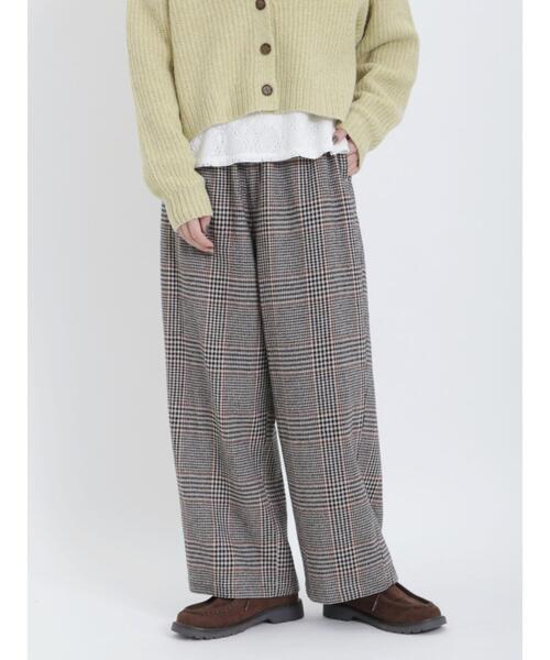 Samansa Mos2(サマンサ モスモス)の「【帯電防止】ウールライクゆるストレートパンツ(その他パンツ・レディース・ベージュ/グリーン/キナリ/チャコールグレー・F)」の10枚目の写真