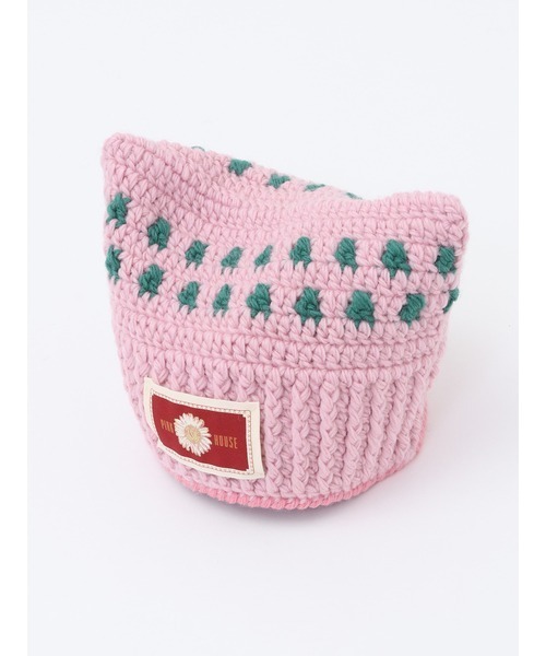 PINK HOUSE(ピンクハウス)の「cat knit hat(ニットキャップ/ビーニー・レディース・ブラック/ピンク/キナリ・フリー)」の11枚目の写真