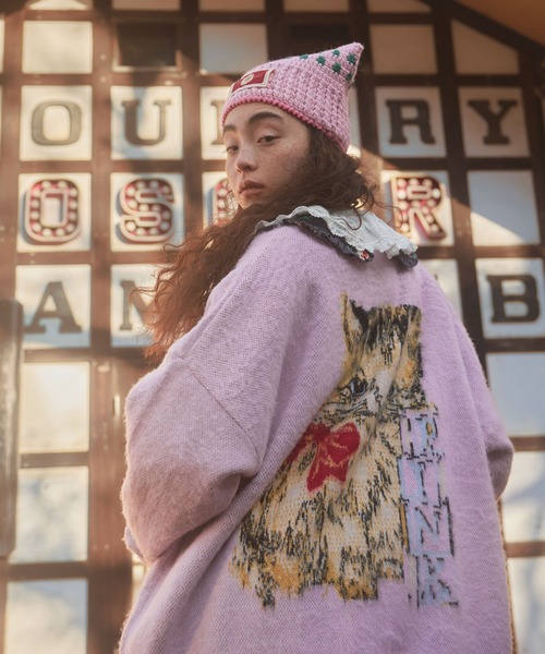 PINK HOUSE(ピンクハウス)の「cat knit hat(ニットキャップ/ビーニー・レディース・ブラック/ピンク/キナリ・フリー)」の16枚目の写真