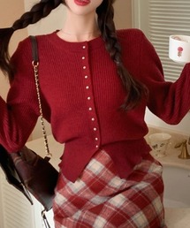 RETRO STUDS HEM CUT CARDIGAN