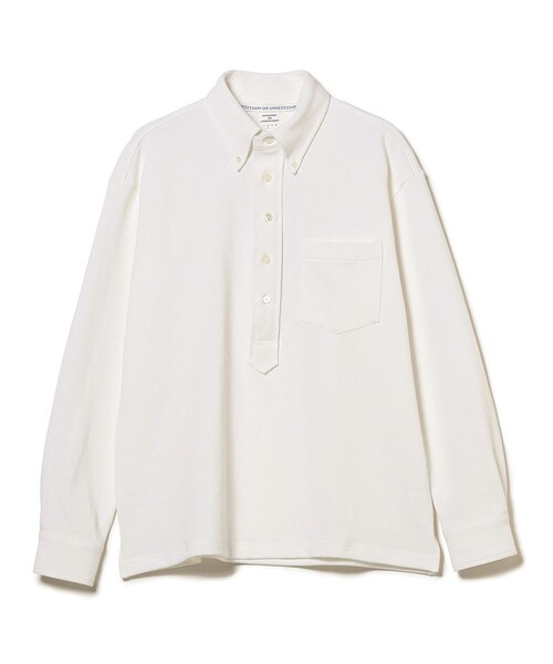 NECESSARY or UNNECESSARY（ネセサリーオアアンネセサリー）の「NECESSARY or UNNECESSARY / MILES ボタンダウンポロシャツ（シャツ/ブラウス・メンズ・ホワイト・MEDIUM/LARGE）」の7枚目の写真