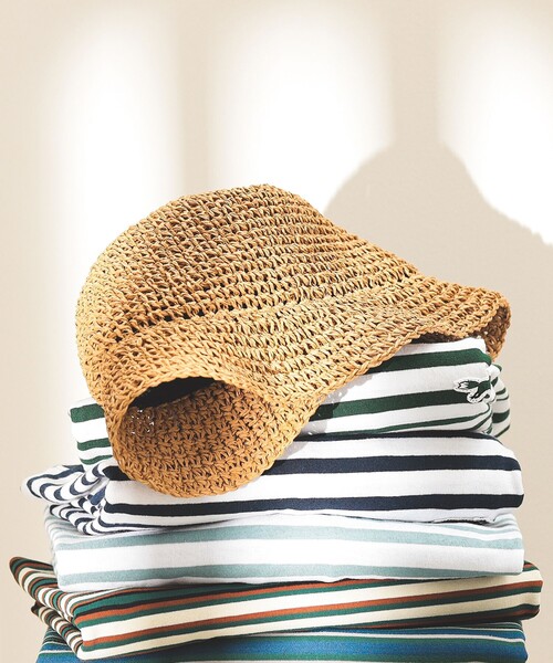 BEAMS HEART（ビームスハート）の「BEAMS HEART / コマ編み バケットハット（ハット・メンズ・ブラック/ベージュ・ONE SIZE）」の5枚目の写真