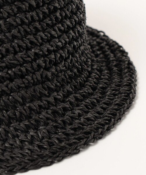 BEAMS HEART（ビームスハート）の「BEAMS HEART / コマ編み バケットハット（ハット・メンズ・ブラック/ベージュ・ONE SIZE）」の10枚目の写真